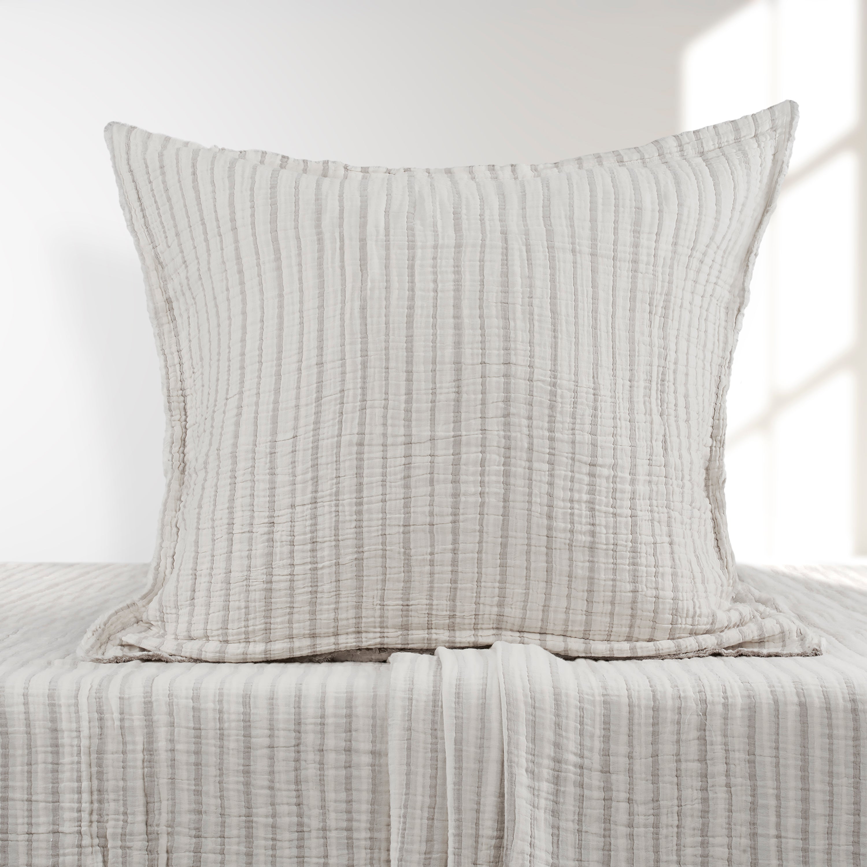 Portuguese Cotton Stripe Euro Sham