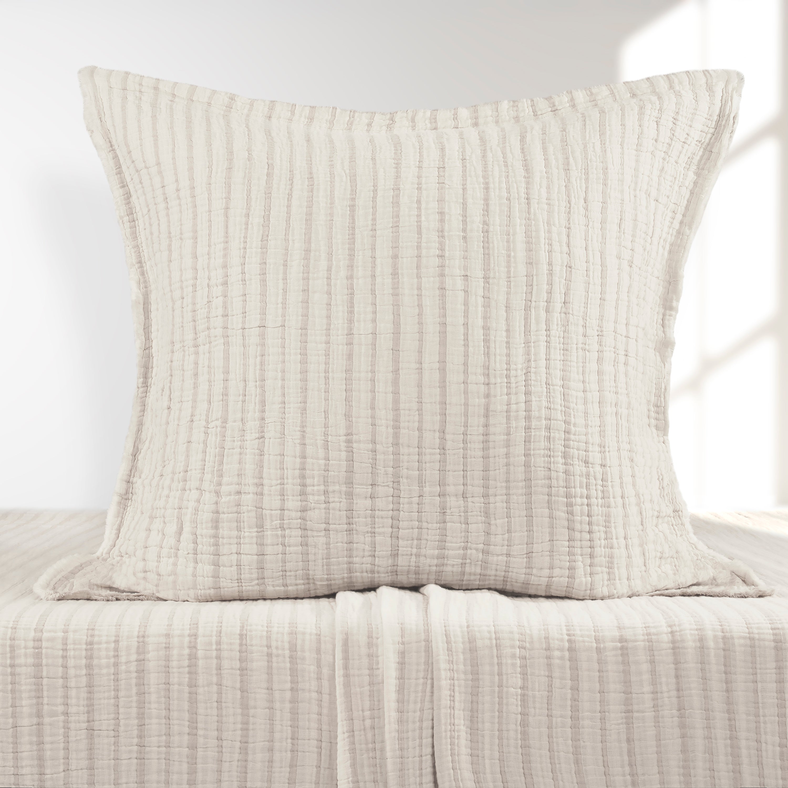 Portuguese Cotton Stripe Euro Sham