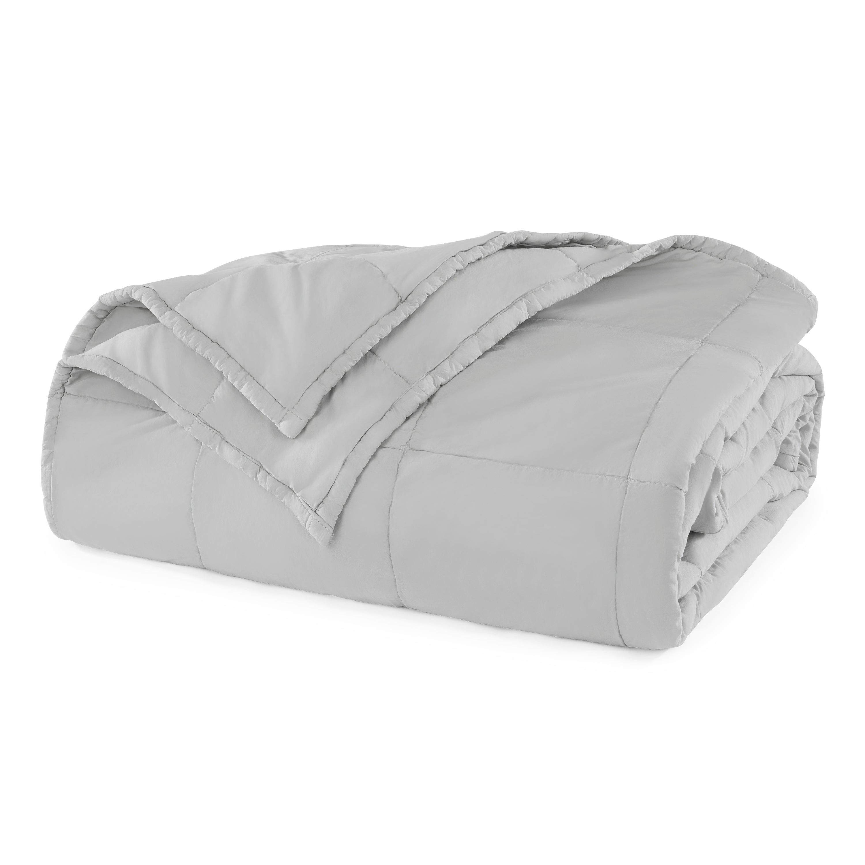 Folded Pumice Stone comforter on a white background