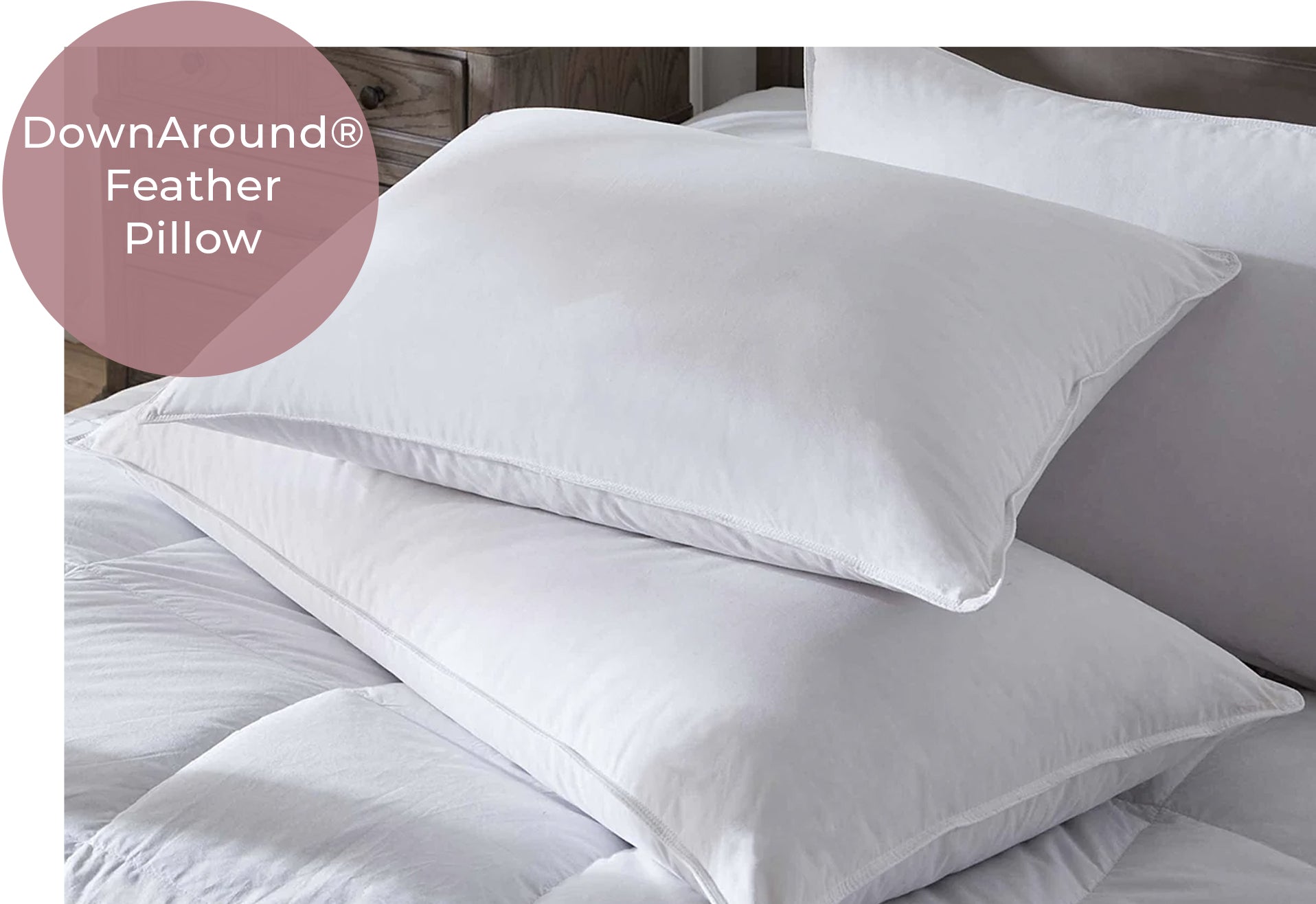 DownAround Feather Pillow. Mothers Day Gift Guide