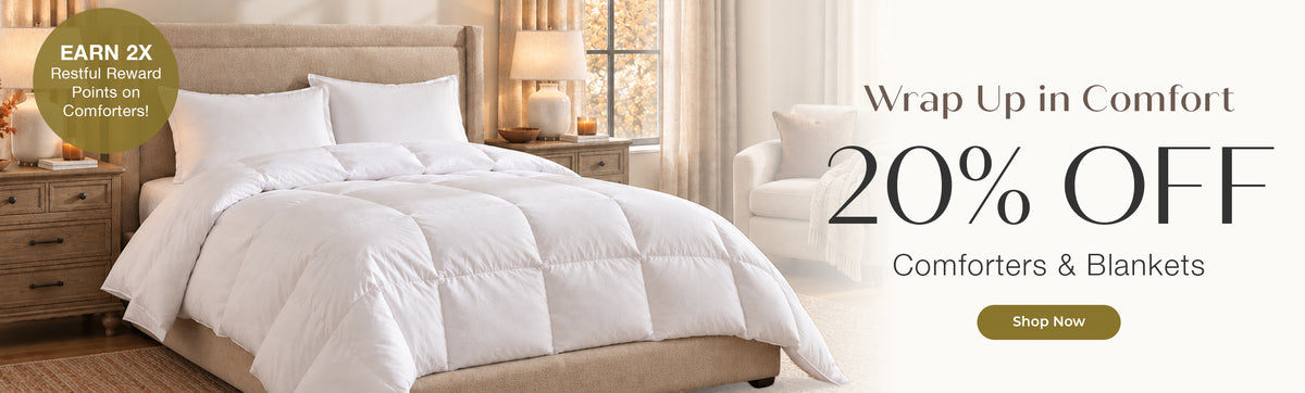 Wrap up in Comfort 20% Off Comforters and Blankets. Shop Now