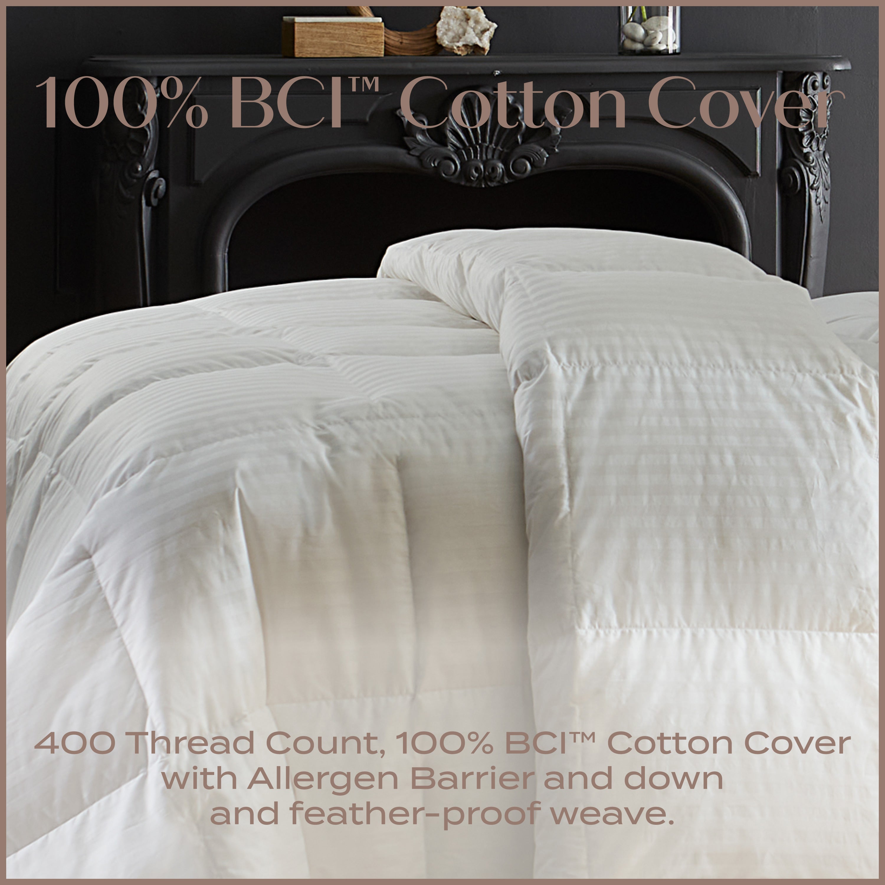 European White Goose Down Boutique Comforter