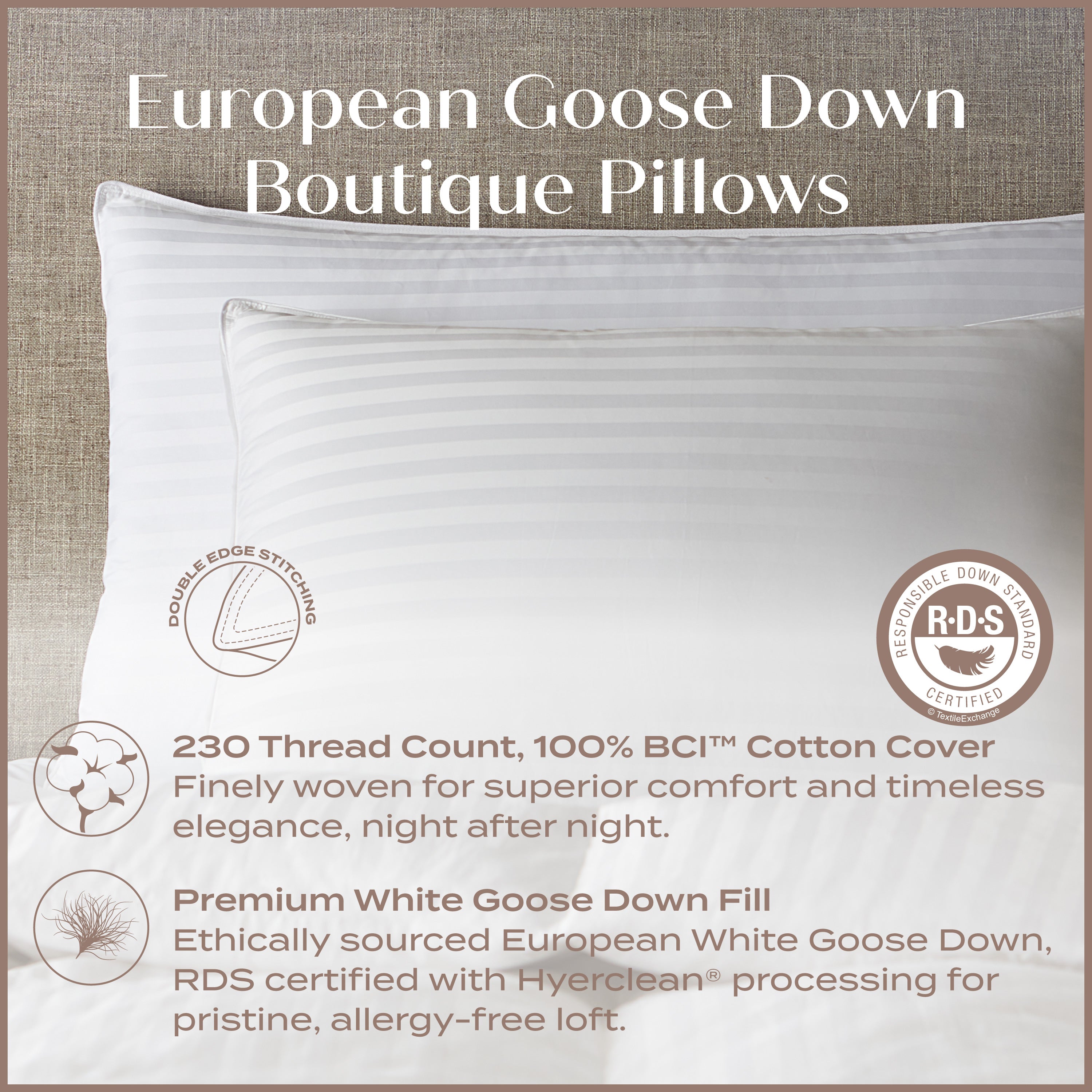 European Goose Down Boutique Pillow