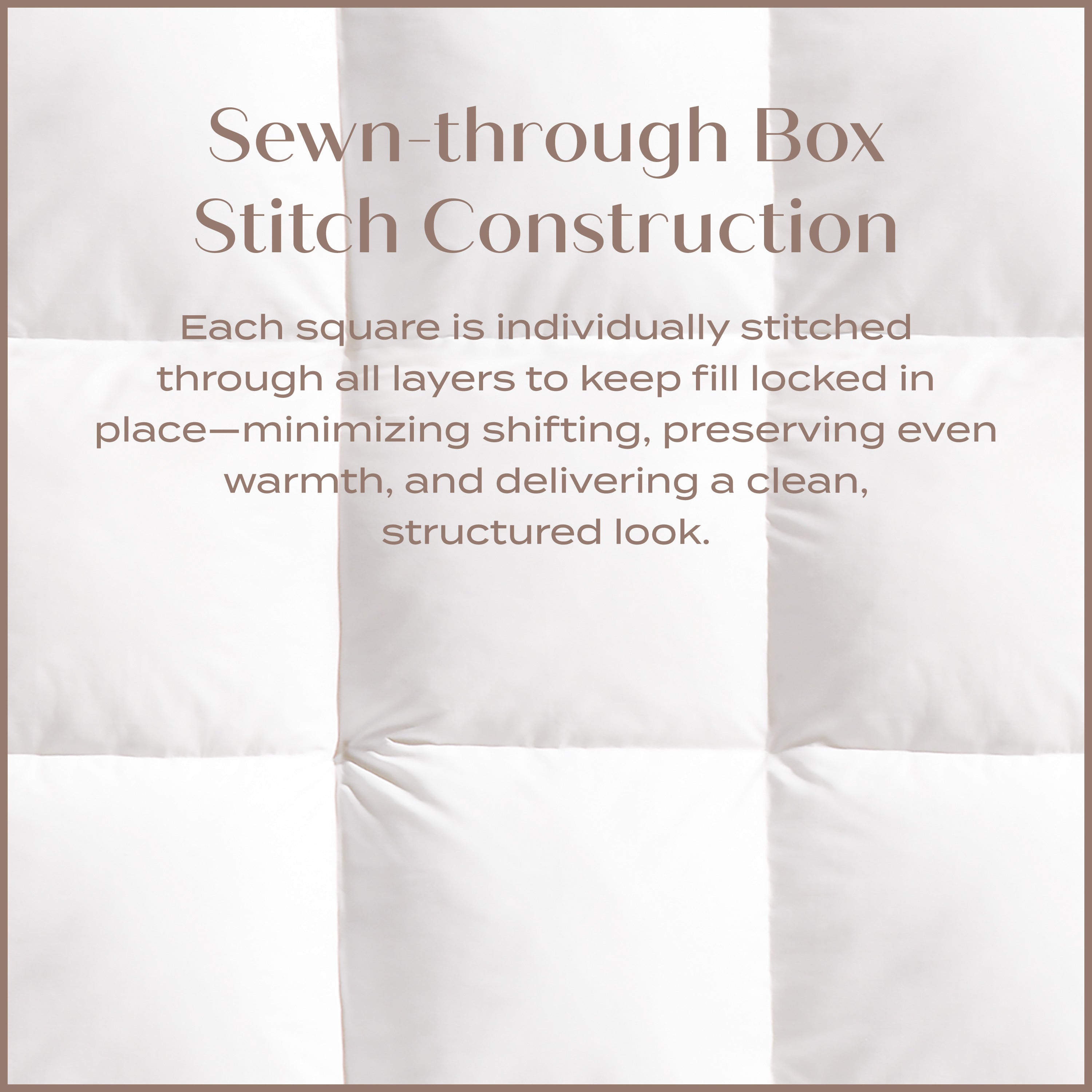 Sewn-through Box Stitch Construction