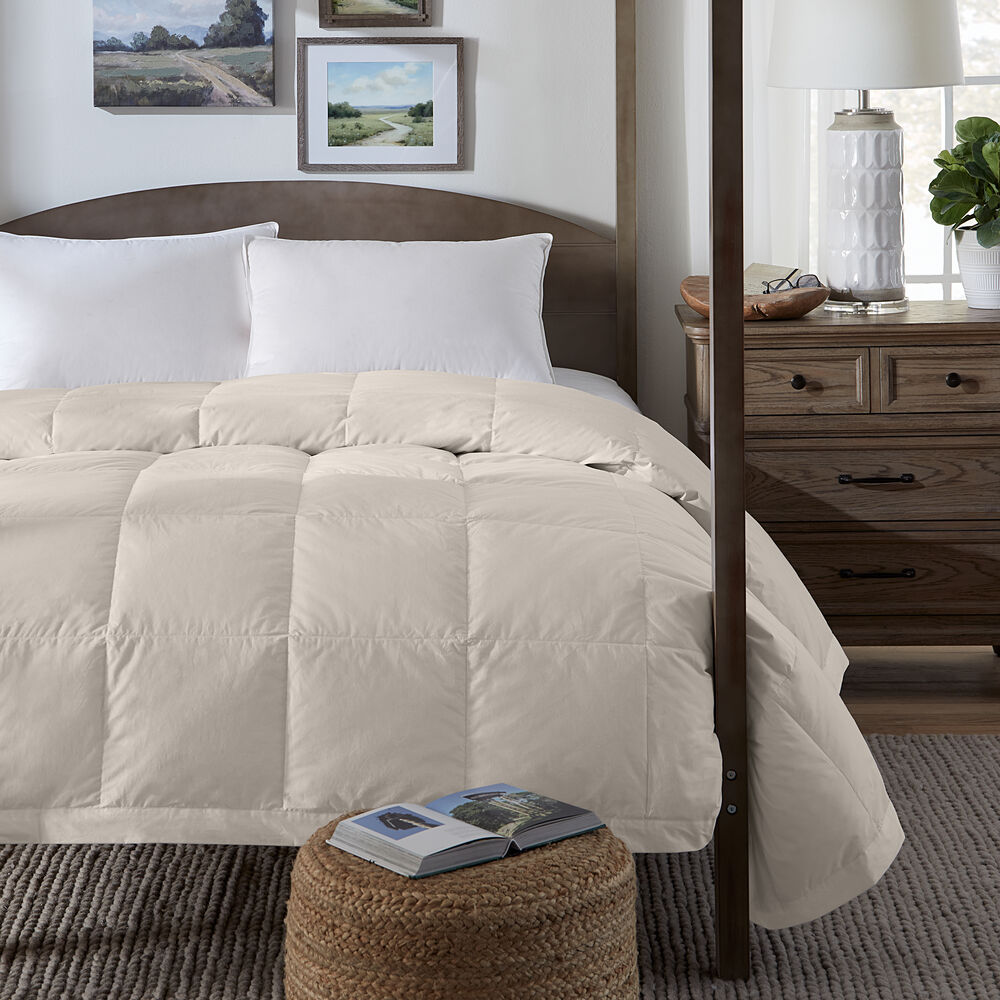 Restful Nights Down Filled Blanket Pumice - Lifestyle