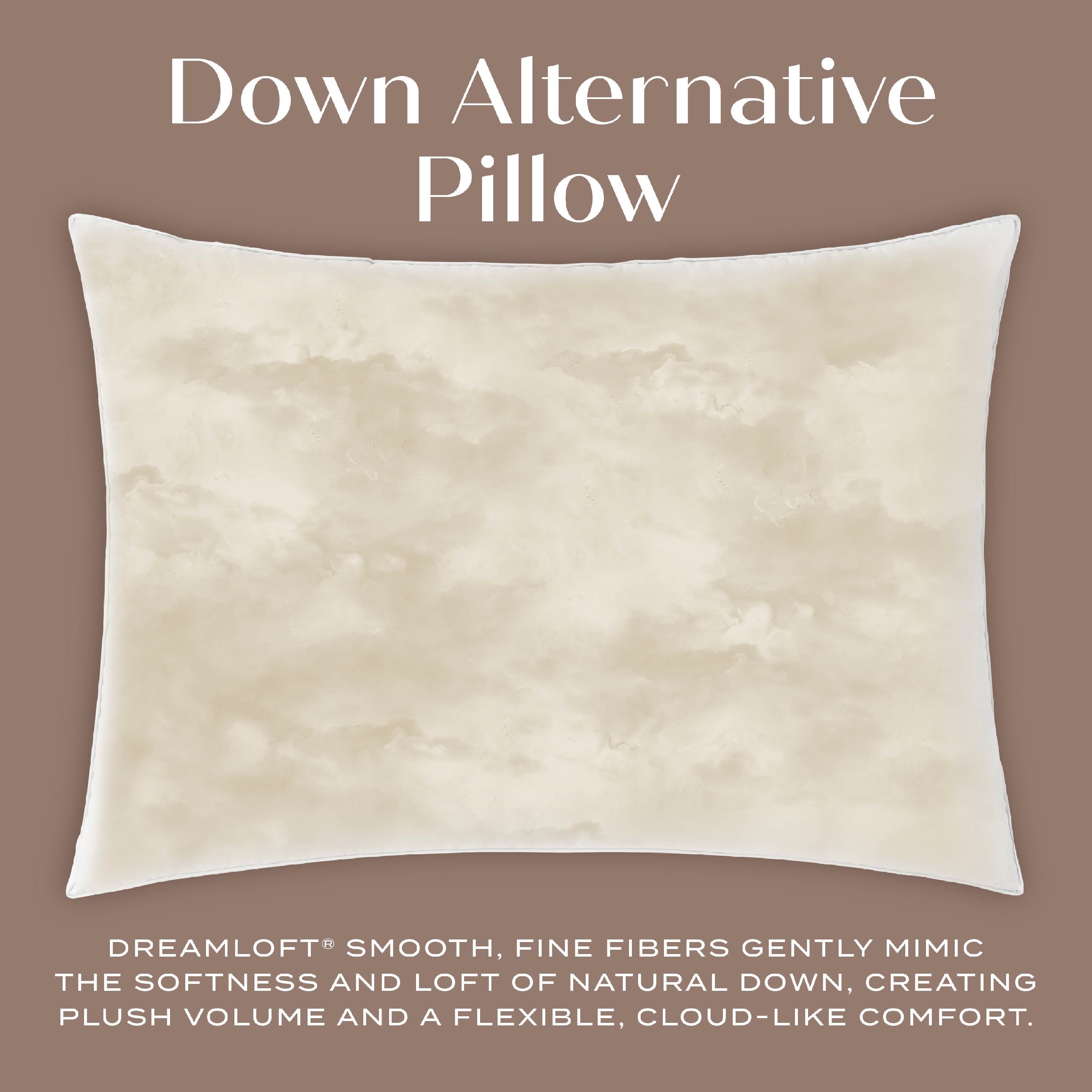 Down Alternative Organic Cotton Cover Pillow