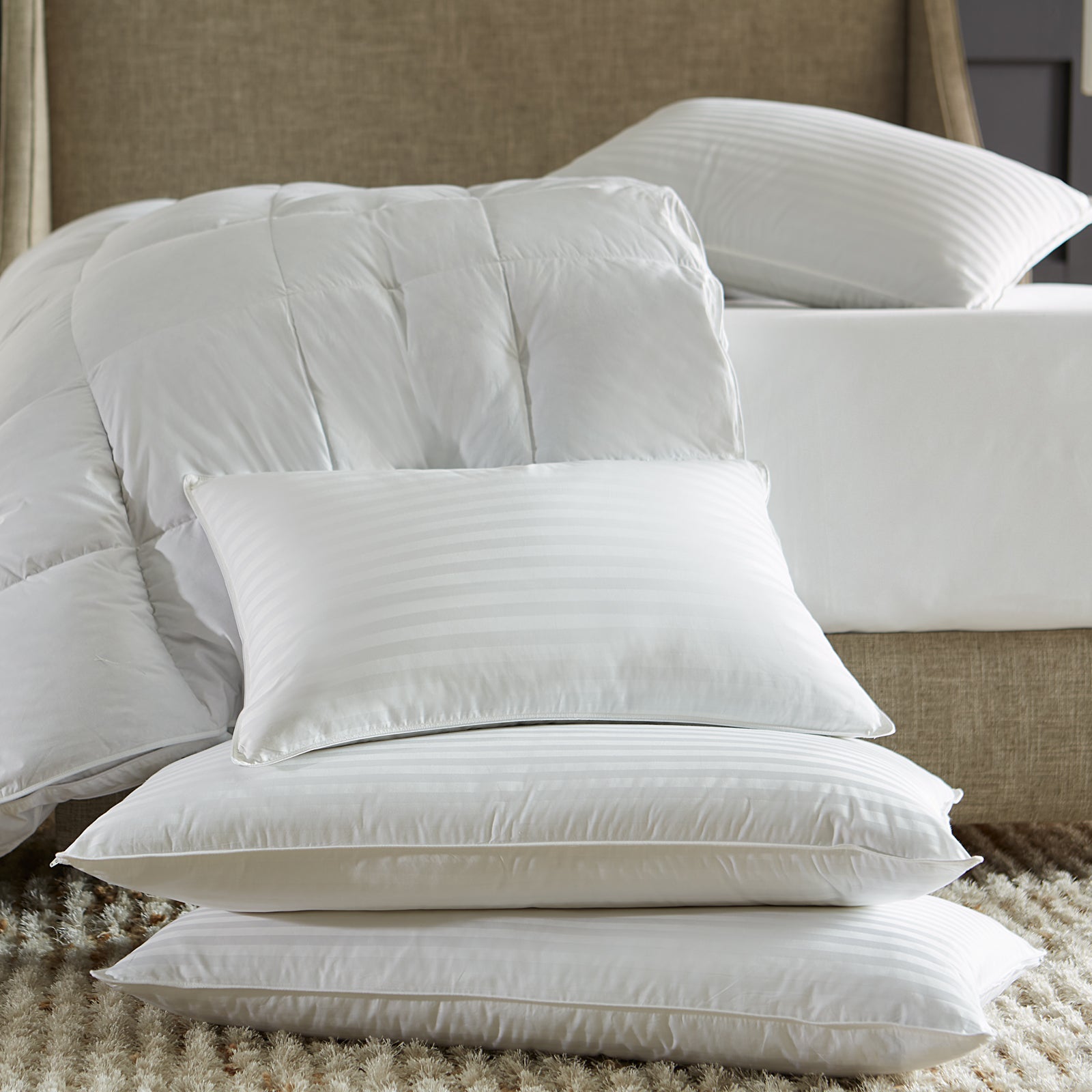 European White Goose Down Boutique Comforter