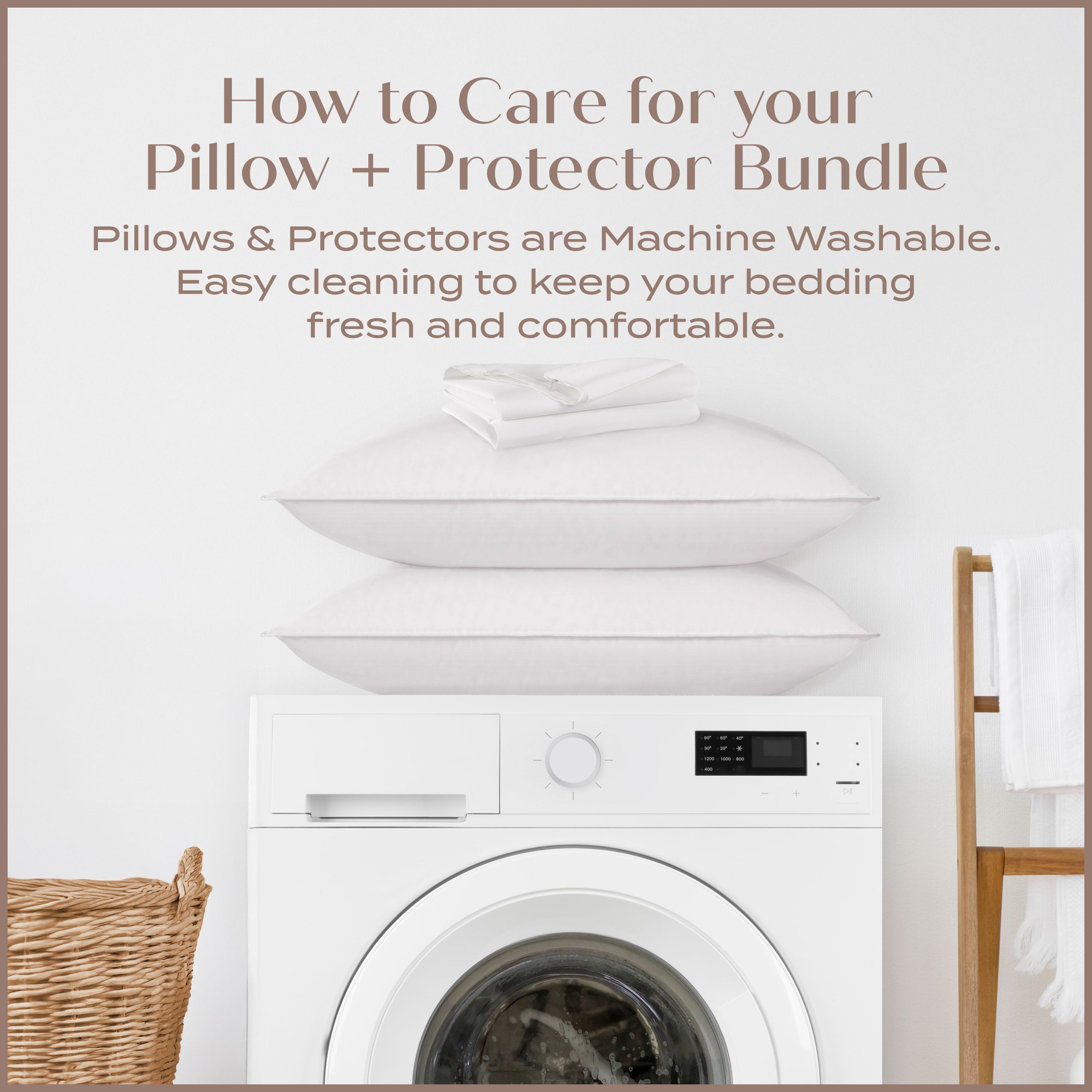 Down Pillow & Classic Protector Bundle