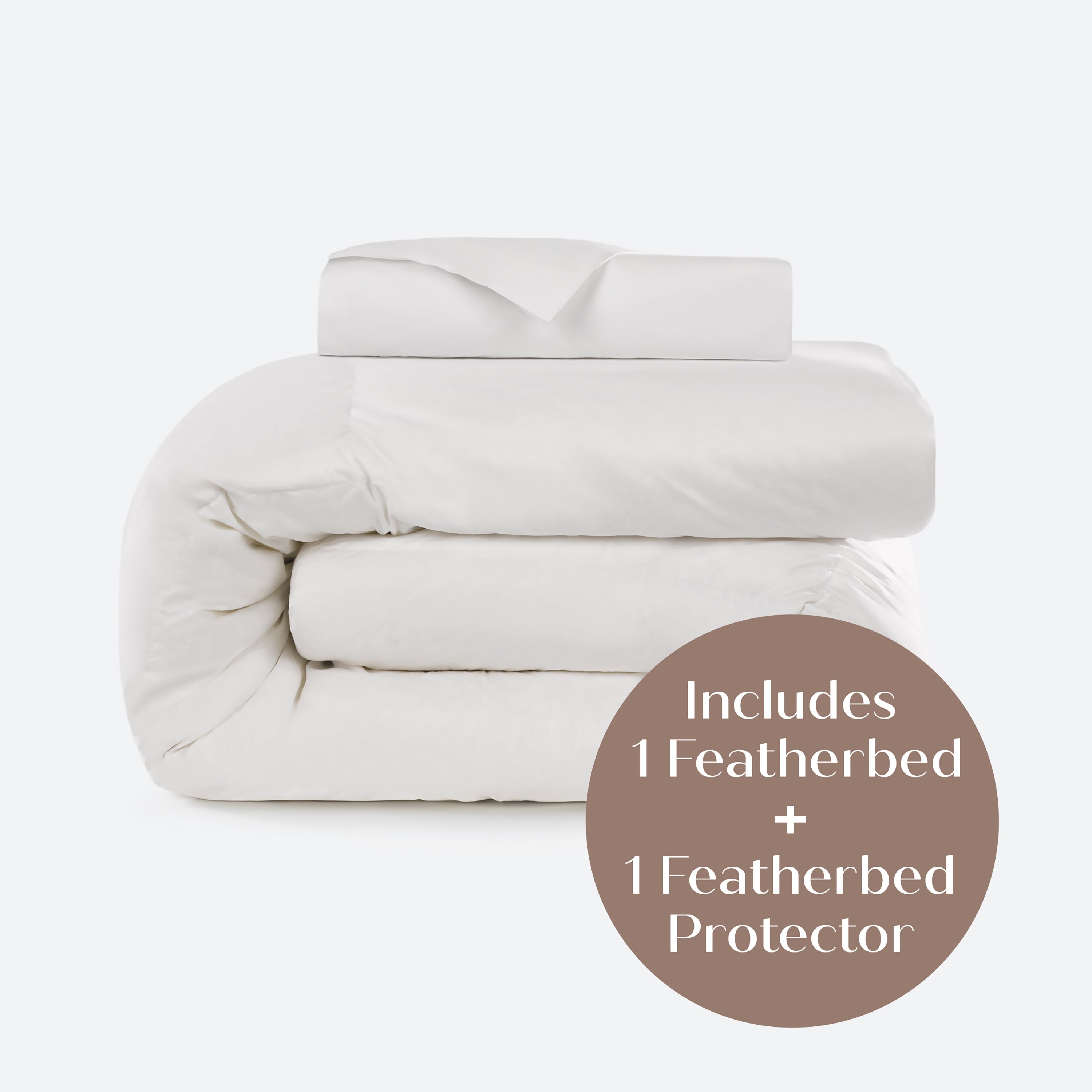 Featherbed Mattress Topper & Protector Bundle
